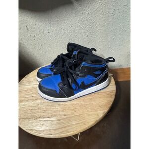 Air Jordan 1 Retro High Toddler Sneakers Blue Black White Size 10C